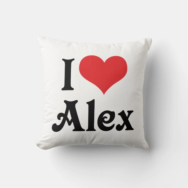 I Love Alex Cushion (Front)