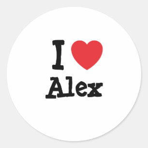 I love Alex heart T-Shirt Classic Round Sticker