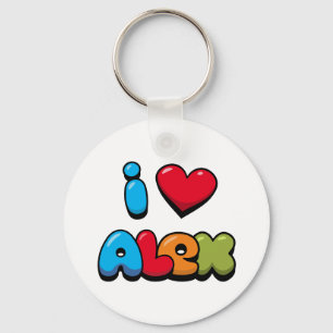 I Love Alex Key Ring