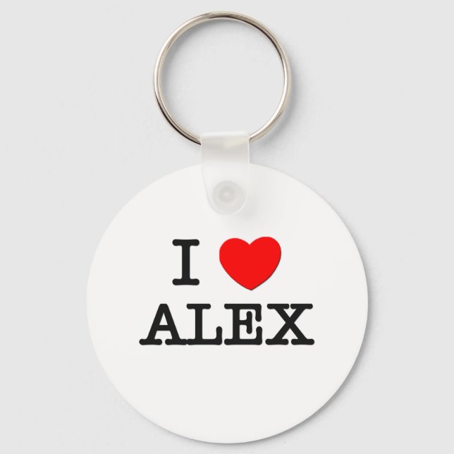 I Love Alex Key Ring (Front)