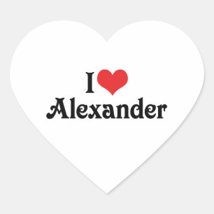 I Love Alexander Heart Sticker