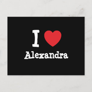 I love Alexandra heart T-Shirt Postcard