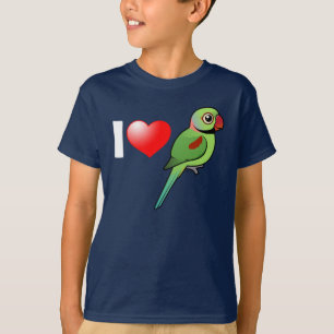 I Love Alexandrine Parakeets T-Shirt