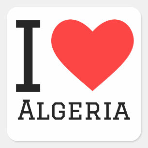 I love algeria square sticker