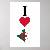 I Love Algeria Vertical I Heart Algeria Country Fl