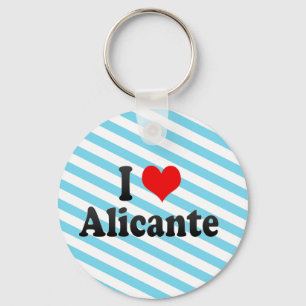 I Love Alicante, Spain Key Ring