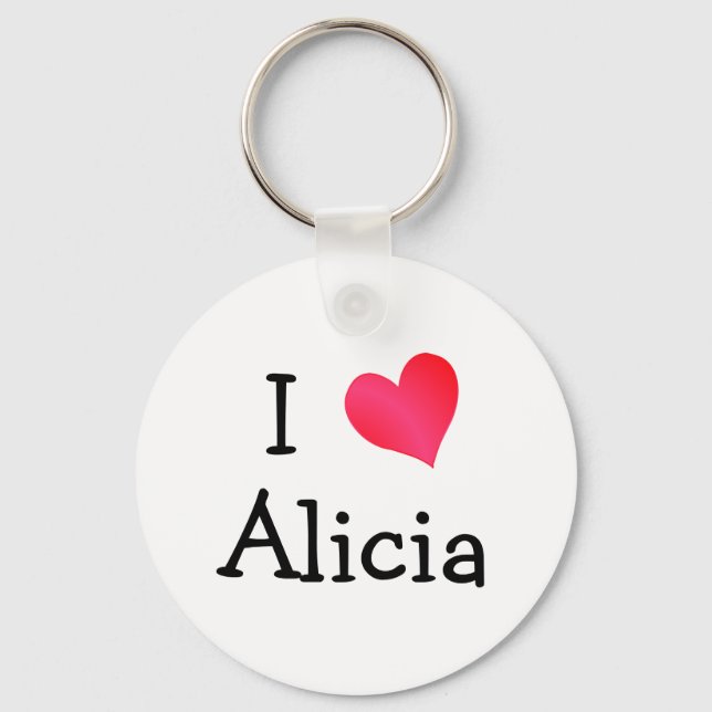 I Love Alicia Key Ring (Front)