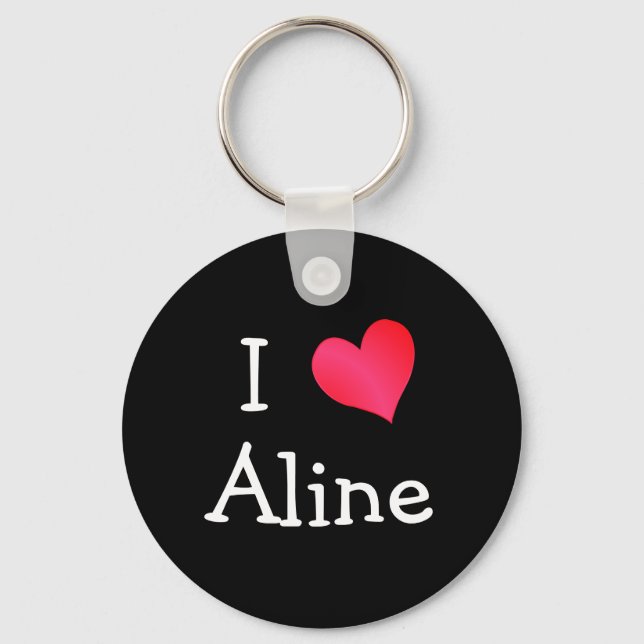 I Love Aline Key Ring (Front)