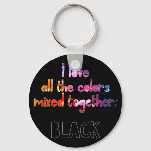 I love all the colors together plain black key ring