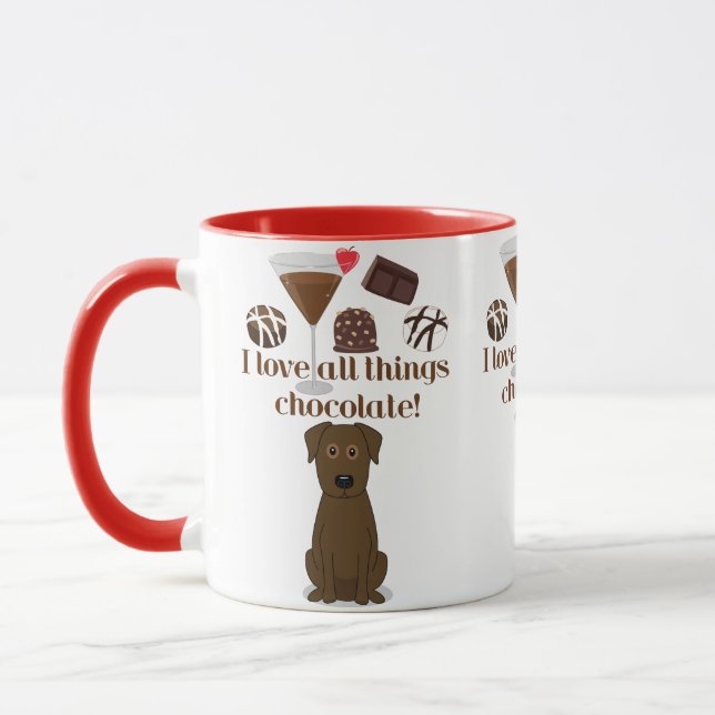 I love all things chocolate! Chocolate Humour Mug (Left)