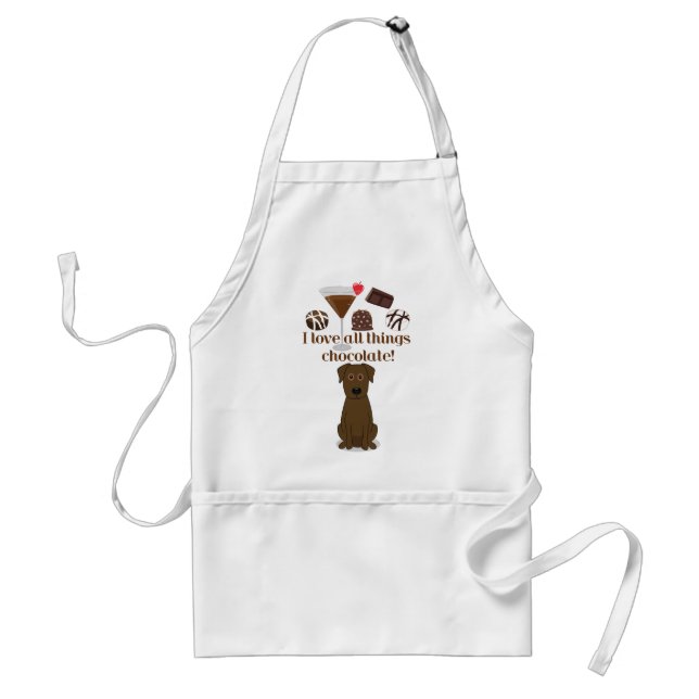 I love all things chocolate! Chocolate Humour Standard Apron (Front)