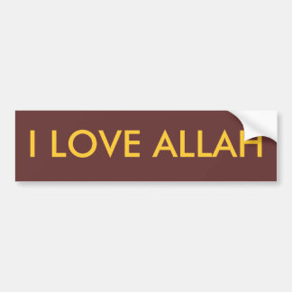 I LOVE ALLAH BUMPER STICKER