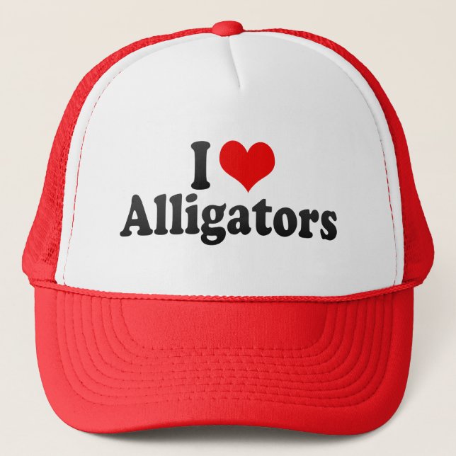 I Love Alligators Trucker Hat (Front)