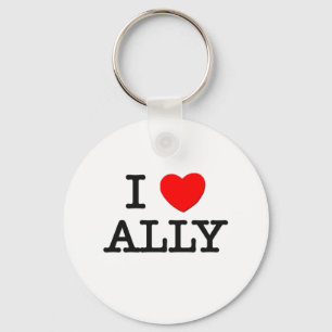 I Love Ally Key Ring