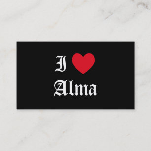I Love Alma Business Card
