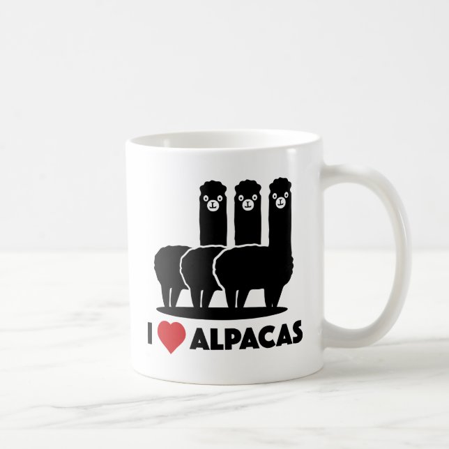I Love Alpacas Coffee Mug (Right)