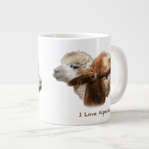 I Love Alpacas Large Mugs