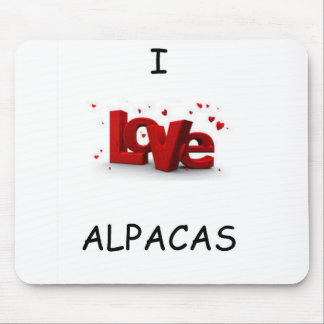 I Love Alpacas Mouse Pad