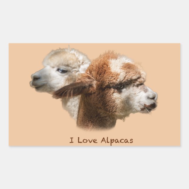 I love Alpacas Rectangle Stickers (Front)