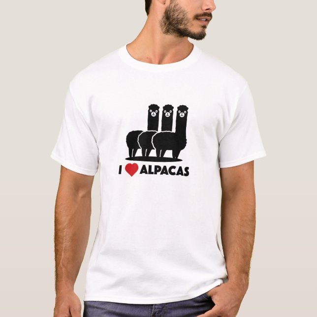 I Love Alpacas T-Shirt (Front)