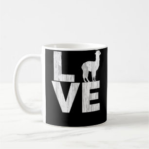 I Love Alpacas Two Tone Distressed Effect Coffee Mug