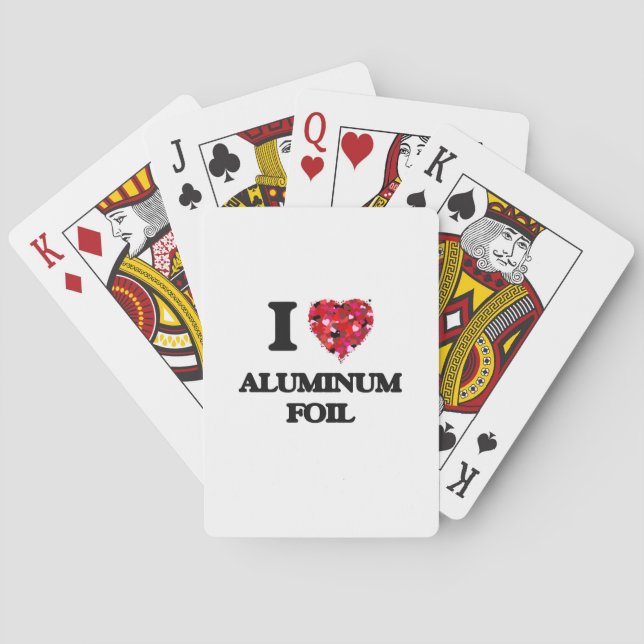 I love Aluminium Foil Playing Cards (Back)