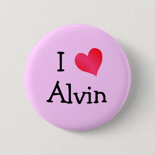 I Love Alvin 6 Cm Round Badge