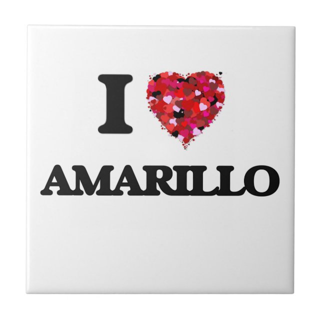 I love Amarillo Texas Ceramic Tile (Front)