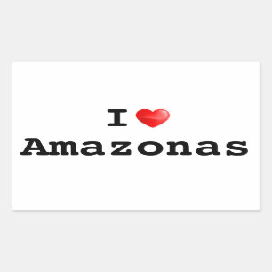 I love Amazonas Rectangular Sticker