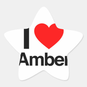 i love amber star sticker