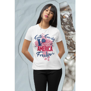 I Love America 4th of July Women's T-Shirt