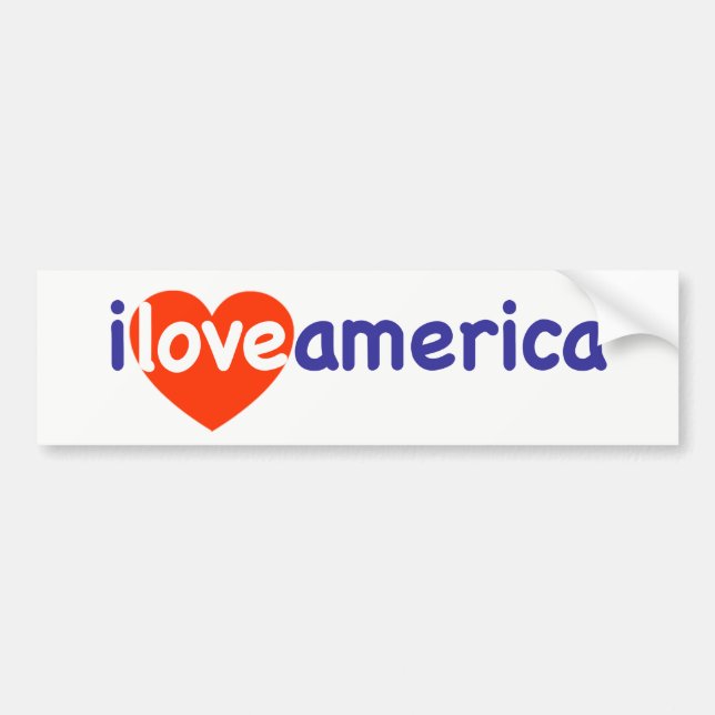 I Love America - American Patriot Bumper Sticker (Front)