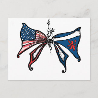 i Love america and scotland!! Postcard