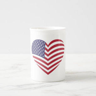 I LOVE AMERICA BONE CHINA MUG