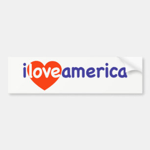 I Love America Bumper Sticker
