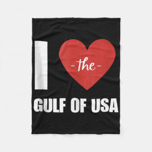 I Love America Gulf Of Mexico President Trump Gulf Fleece Blanket