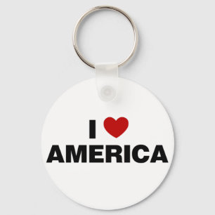 I Love America Key Ring