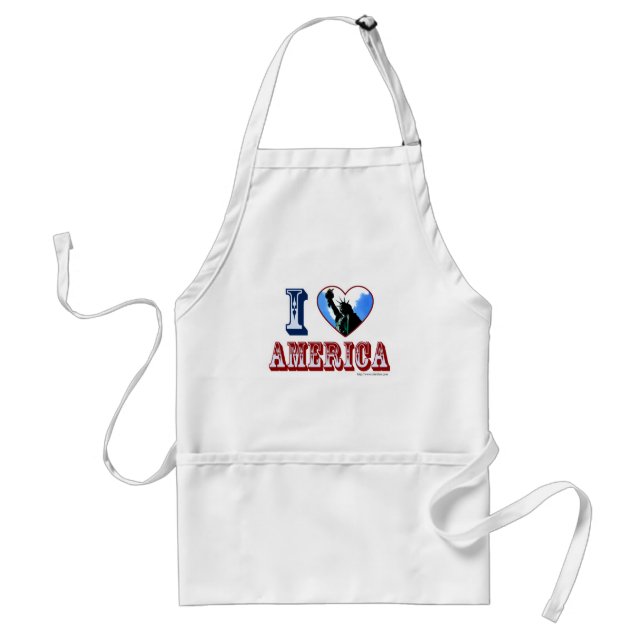 I Love America Liberty Statement Slogan Standard Apron (Front)