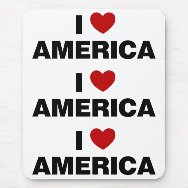 I Love America Mouse Pad (Front)