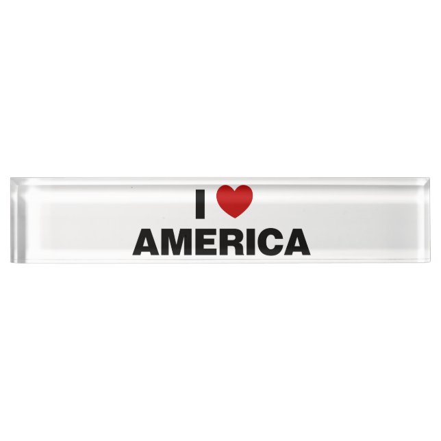 I Love America Nameplate (Front)