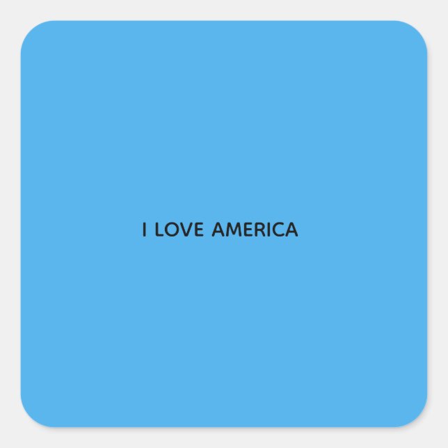 I LOVE AMERICA SQUARE STICKER (Front)