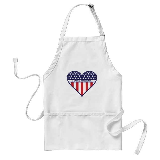 I Love America Standard Apron (Front)