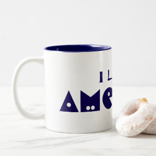 I Love America Two-Tone Coffee Mug