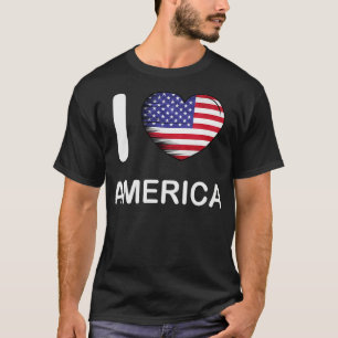 I Love America USA Flag My Home My Country 10 T-Shirt