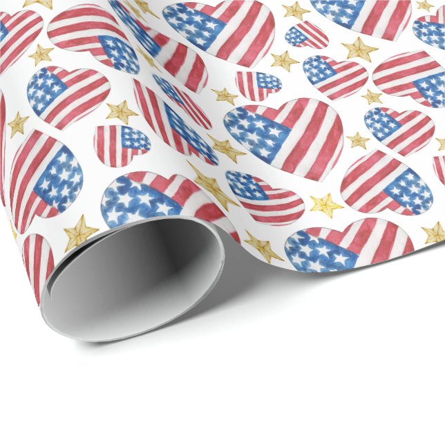 I Love America Wrapping Paper (Roll Corner)