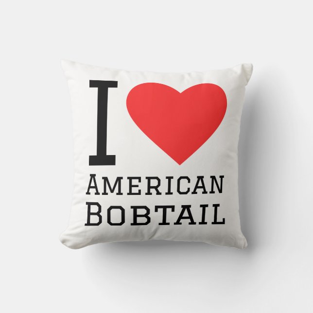 I love American bobtail Cushion (Front)