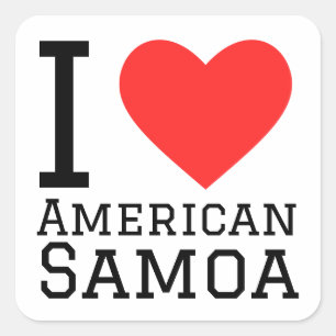 I love American Samoa  Square Sticker