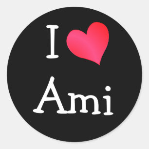 I Love Ami Classic Round Sticker