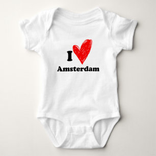 I love Amsterdam Baby Bodysuit