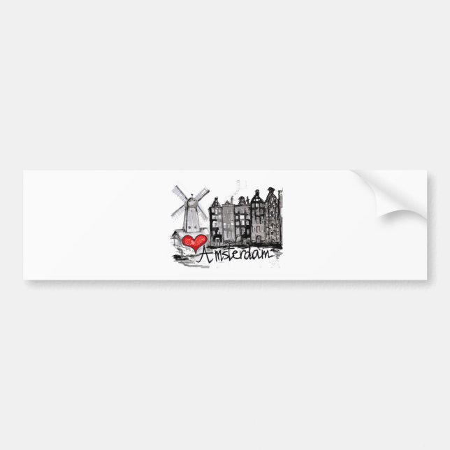 I love Amsterdam Bumper Sticker (Front)